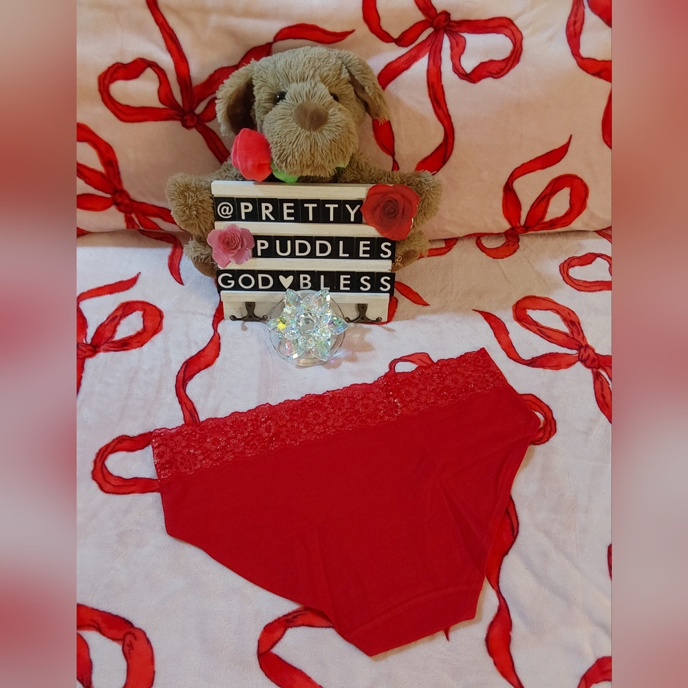 ❤️ XXL VS The Lacie Shimmer Lace-Waist Cotton Hiphugger Panty #1 ❤️ - Picture 2 of 11